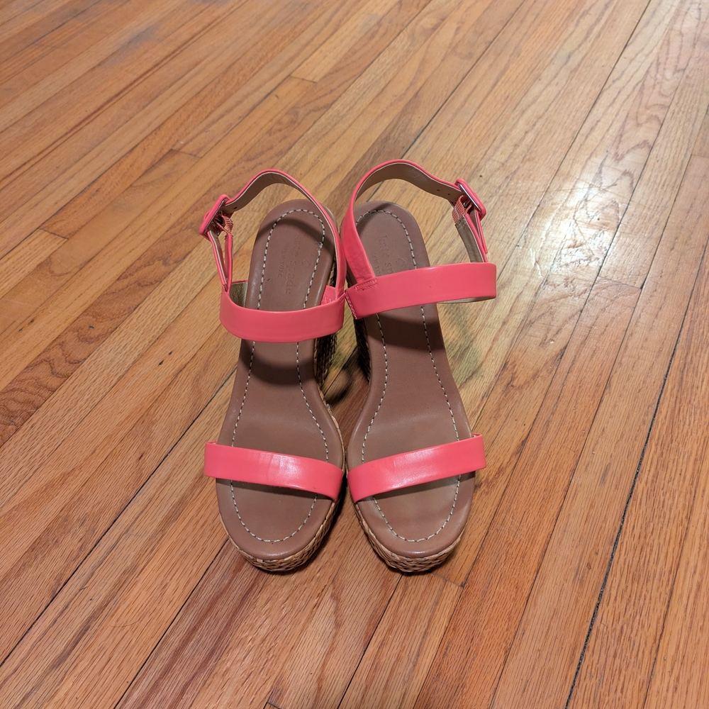 Kate Spade Dancer Wedge Espadrille Sandals In Pink - Picture 2 of 3